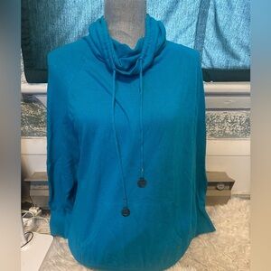 Michael Kors Blue Cowl Neck Sweater